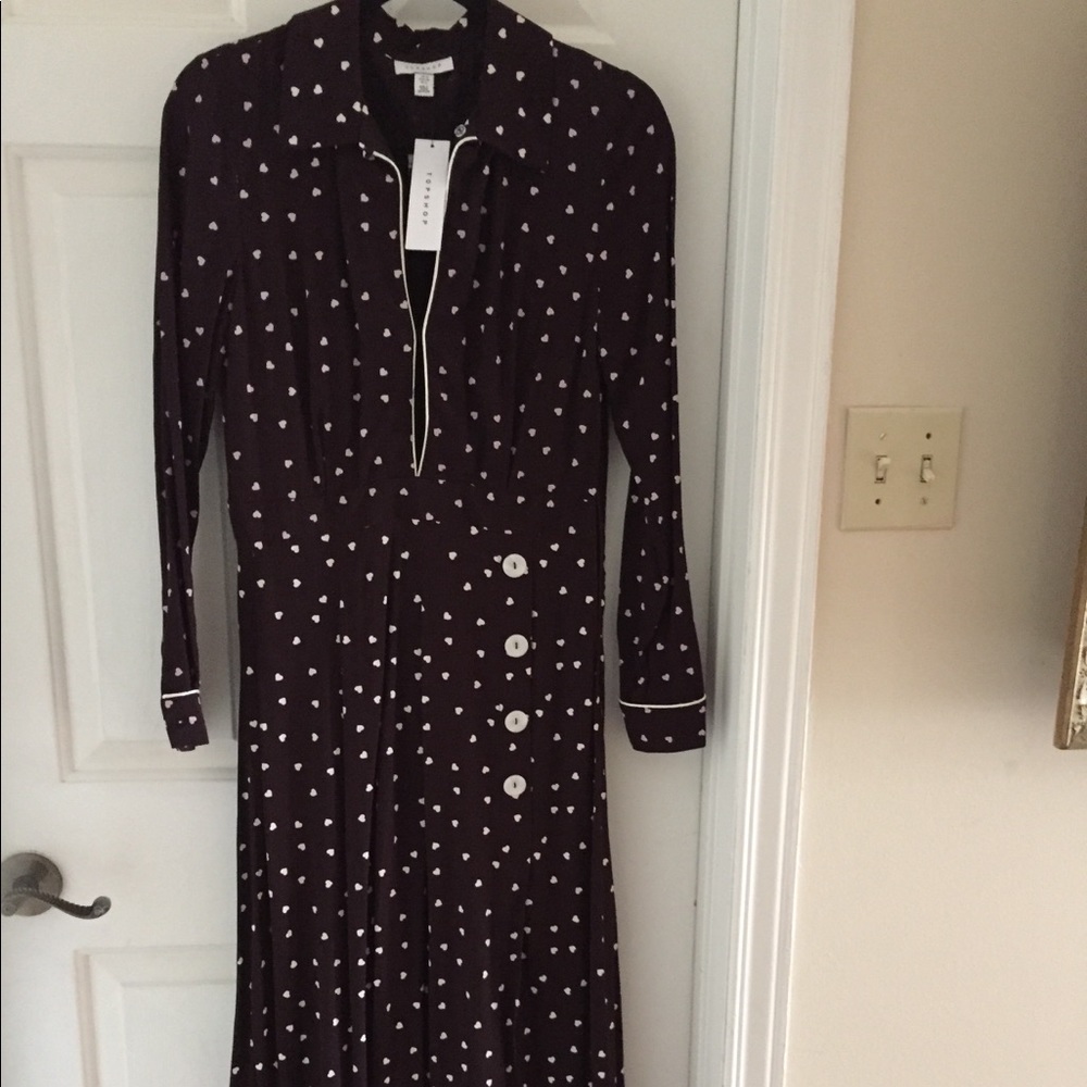 NWT Topshop maxi dress with hearts